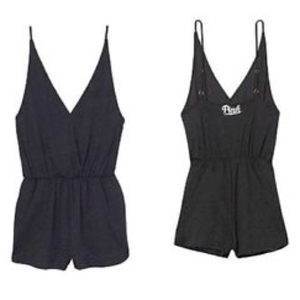 Charcoal Gray VS Pink Romper